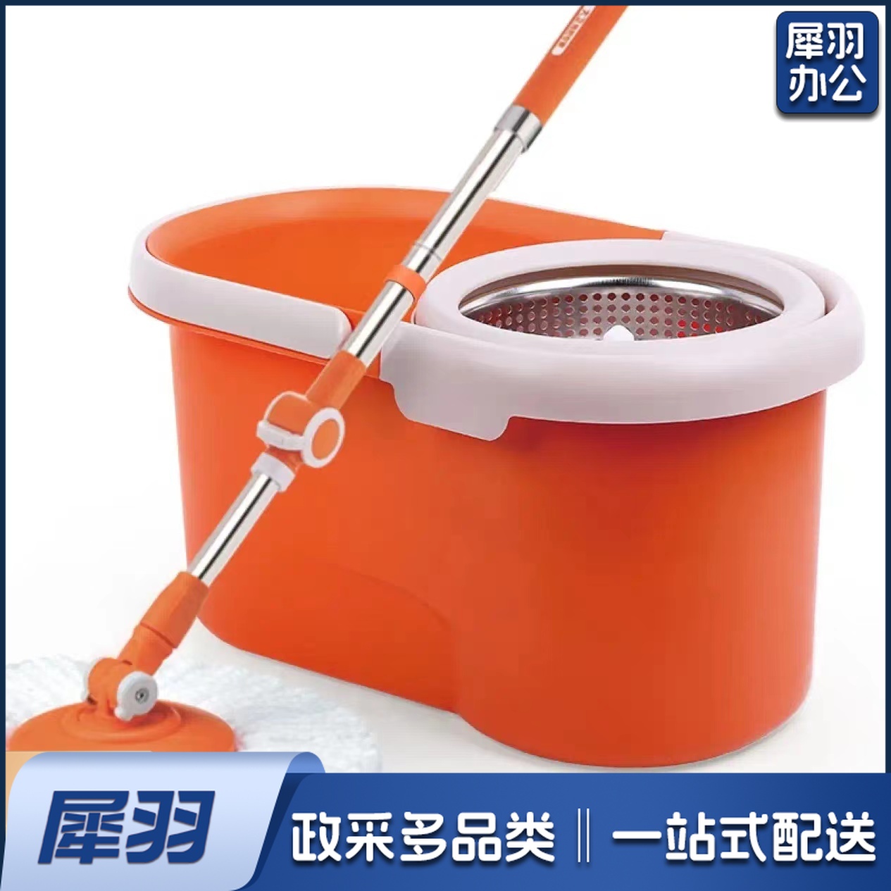 拖把清洁用具双驱动免手洗拖把加油拖把桶旋转拖布旋转拖把Q5标准版