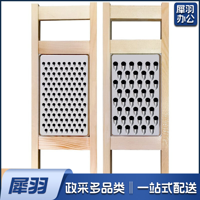 圆孔擦包子饺子馅擦丝切菜器老式菜擦子不锈钢实木擦菜器中式家用 粗圆孔