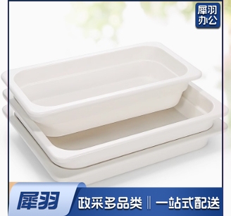 密胺长方形白色卤菜鸭货仿瓷塑料托盘展示柜自助餐厅专用盘子餐具