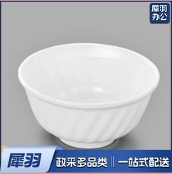 密胺碗塑料小碗商用米饭碗粥汤碗饭店餐厅食堂专用白色仿瓷碗餐具