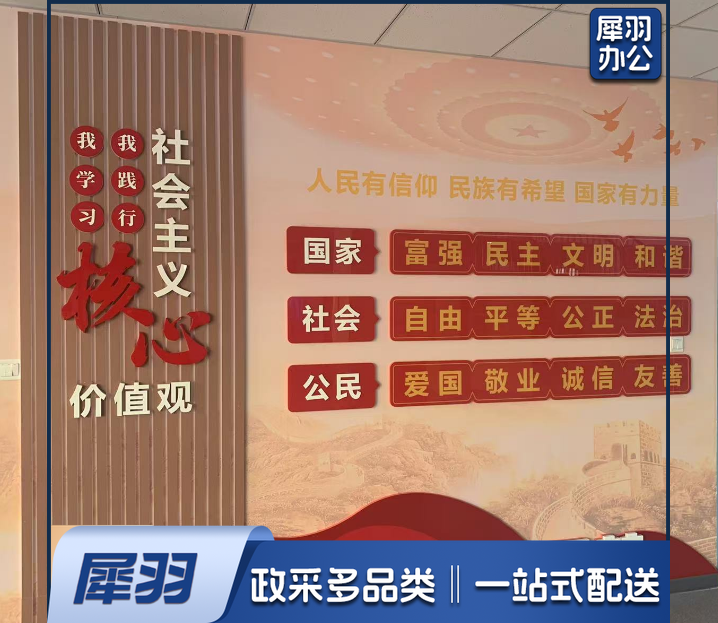 党建文化墙 形象背景墙 木塑板+亚克力可配插槽 可上门量尺(平米)