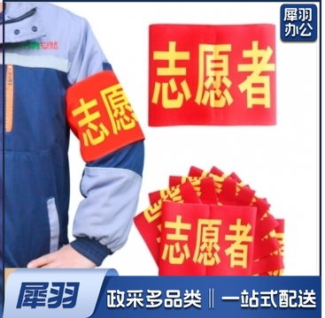 袖标 志愿者袖标 10个装带别针 安全员袖套 治安巡逻 值勤肩带 执勤袖标标牌 礼仪带 标志 10个起售 定制内容联系客服