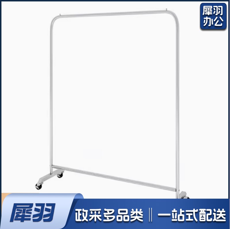 不锈钢服装展示架落地衣架带移动轮 长*高120cm*165cm