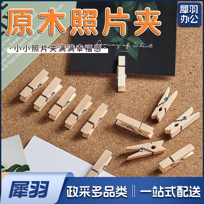 相片夹子 幼儿园手工材料照片木质夹 (10个每包)