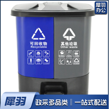 30升分类垃圾桶  脚踏双桶（单桶容量15升）
