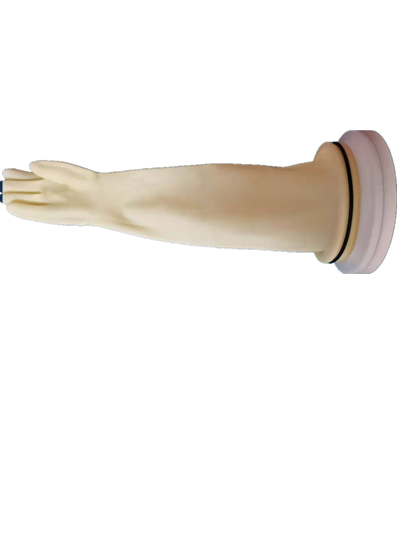 采集检测专用小手型耐酸碱长臂乳胶防化手套