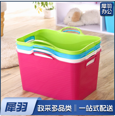 大号加厚PE软脏衣篮洗衣筐收纳篓多彩糖果色杂物多功能收纳箱   XTGM02081317067272
