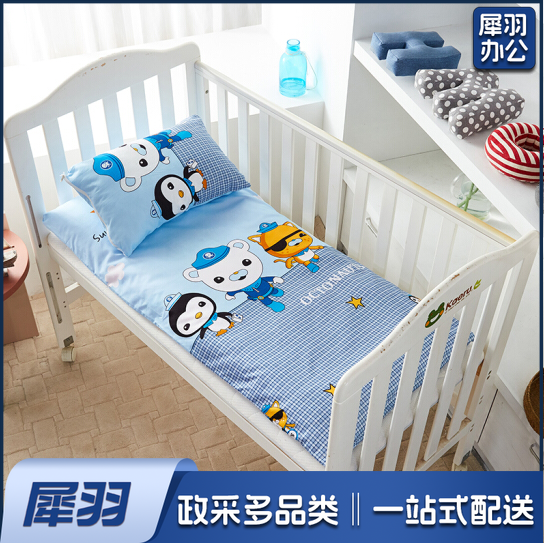 幼儿园床褥单 宝宝午睡 垫罩 纯棉床褥保护套 （颜色花色随机）尺寸140*60cm  货号：JC