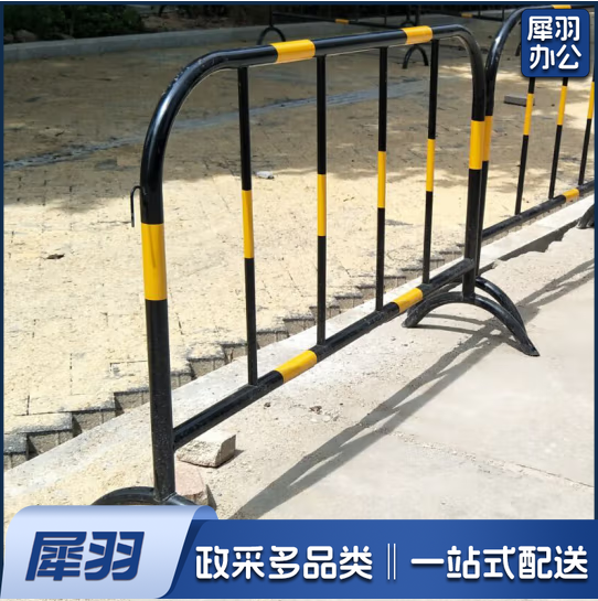 施工铁马围栏 警示防护栏  移动临时隔离栏  黑黄相间 1.5M*2M  货号：LJ
