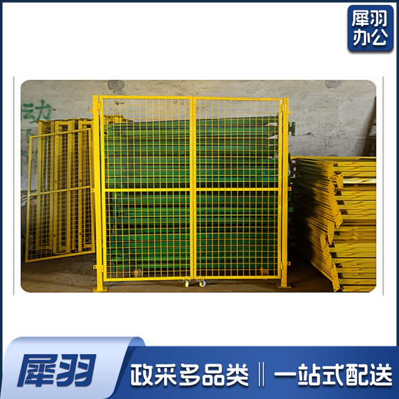 防护网门 隔离铁丝网   2米宽对开门  含轮