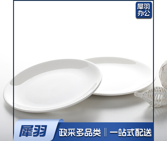 陶瓷餐具白瓷盘子(10英寸)