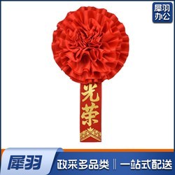 10032887920612 胸前大红花先进工作者胸花 16厘米光荣