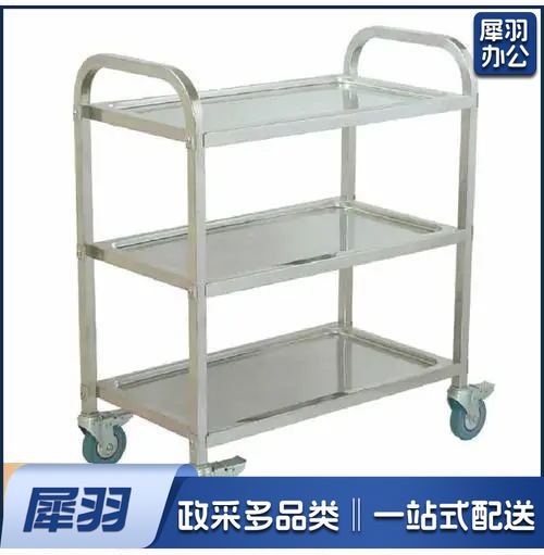 特加厚不锈钢大号餐车三层推车收餐车送餐车酒店餐厅酒水车移动收碗车