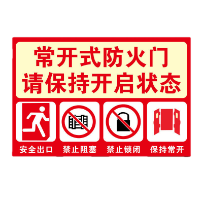 消防标识牌贴纸 状态贴纸 20x30cm