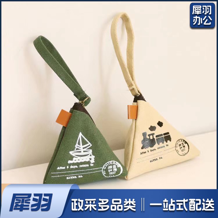 铁塔个性创意复古粽子零钱包可爱迷你帆布包硬币包女收纳钥匙包男帆船 火车 铁塔 圆塔