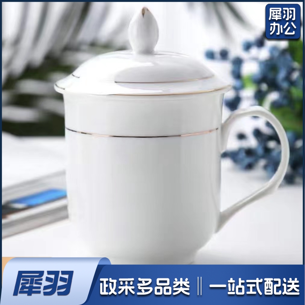 雪花骨瓷盖杯  规格：400毫升   单位：只