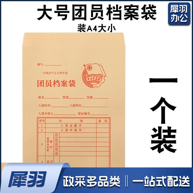 L-120 大号团员档案袋A   4加厚加硬大容量团员档案袋