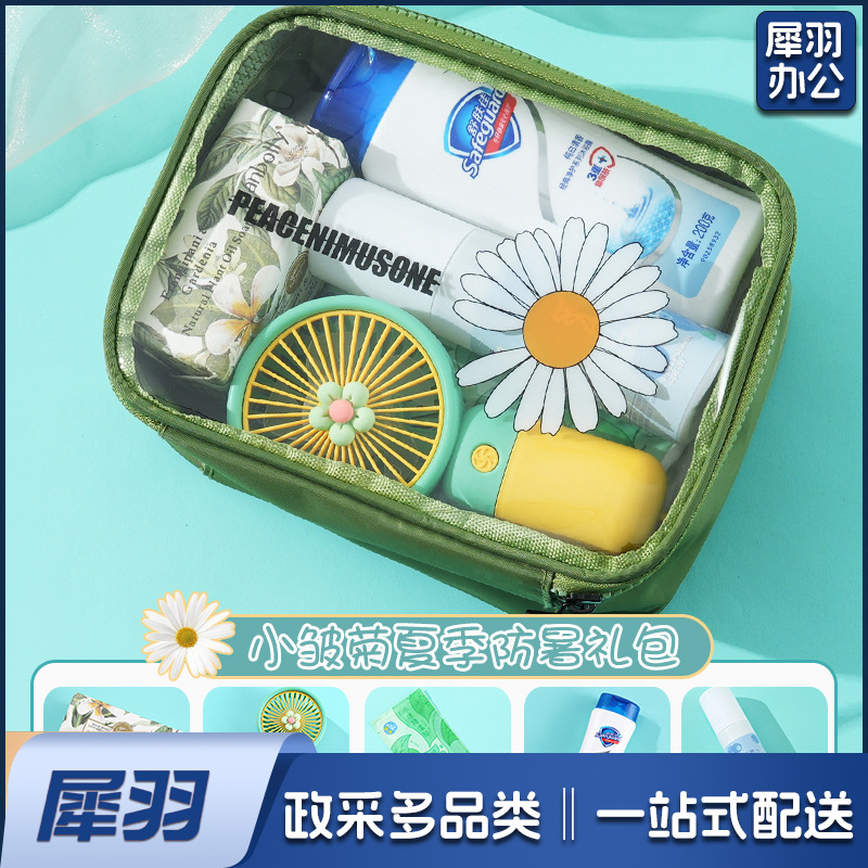 夏日防暑降温包套装礼品员工福利夏季清凉礼包护士节(小皱菊夏日套餐6)