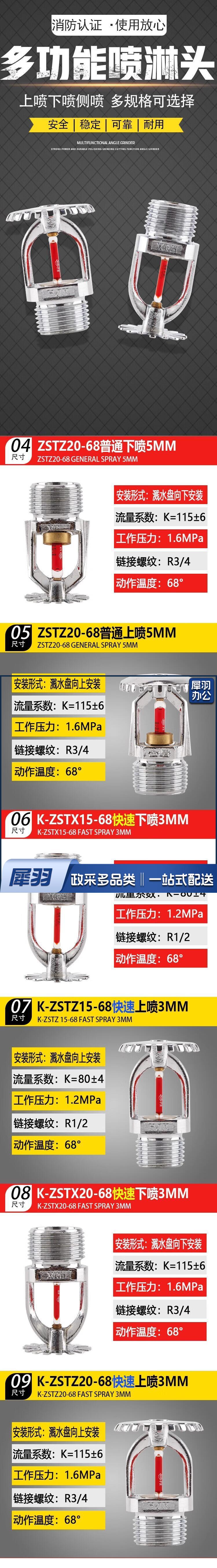 消防喷淋头快速侧喷DN20-68°消防喷淋头侧喷消防火灾喷淋灭火系统 2.jpg