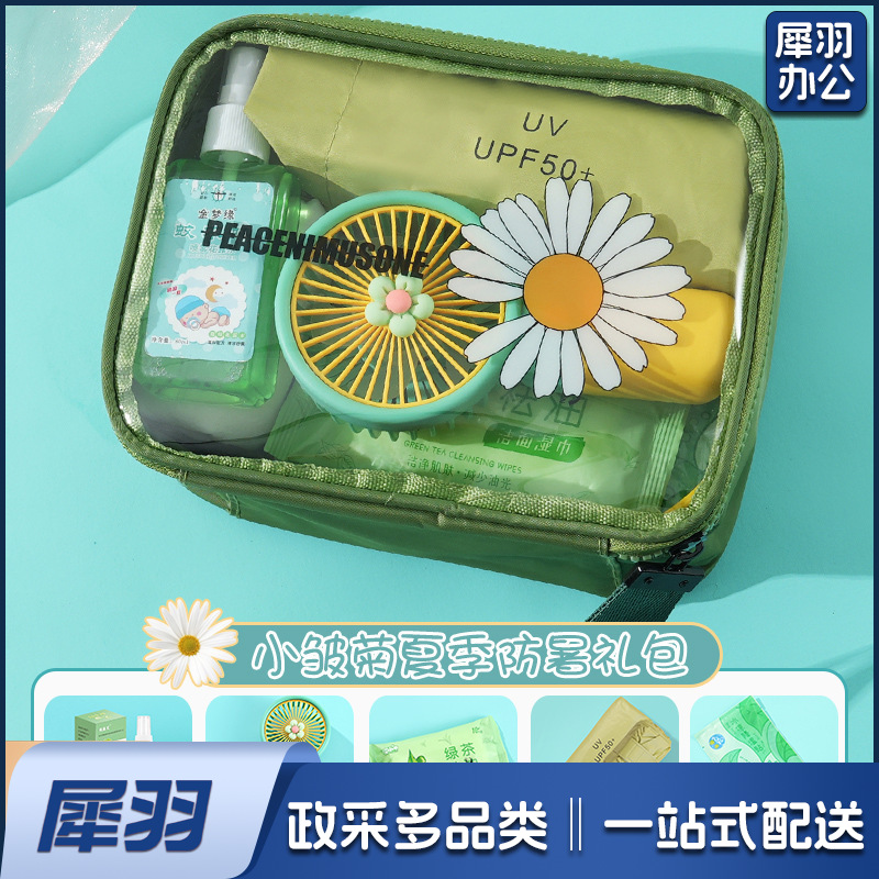 夏日防暑降温包套装礼品员工福利夏季清凉礼包护士节(小皱菊夏日套餐8)