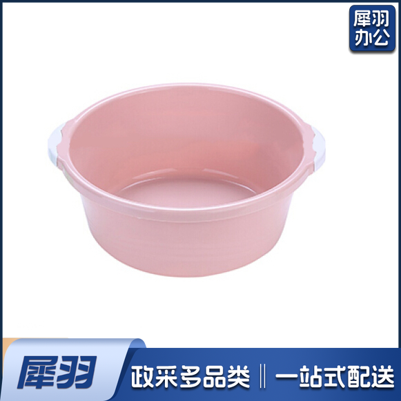 大号脸盆 双耳脸盆 加厚塑料洗脸盆洗衣盆 尺寸：37.5*13cm 货号：YC