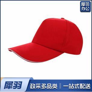 工作帽 广告棒球休闲运动鸭舌帽 纯色遮阳帽 棉布款 纯红色(可调节)