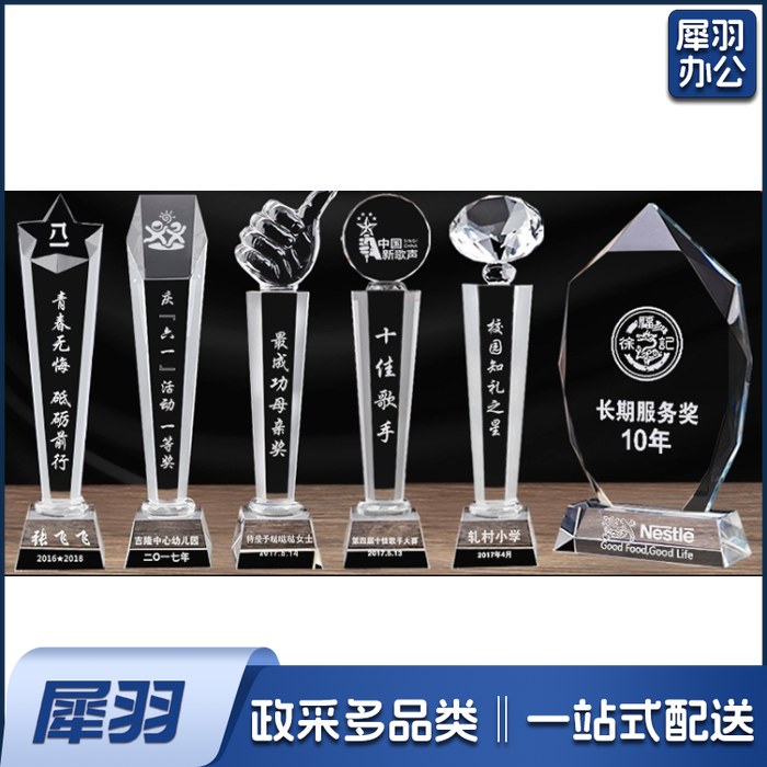 定制水晶奖杯 约26cm