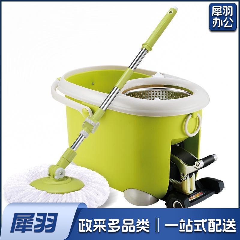 大卫四驱动旋转拖把桶拖布好神拖拓扑地拖墩布免手洗清洁工具 干湿两用小净士S7 1杆2头