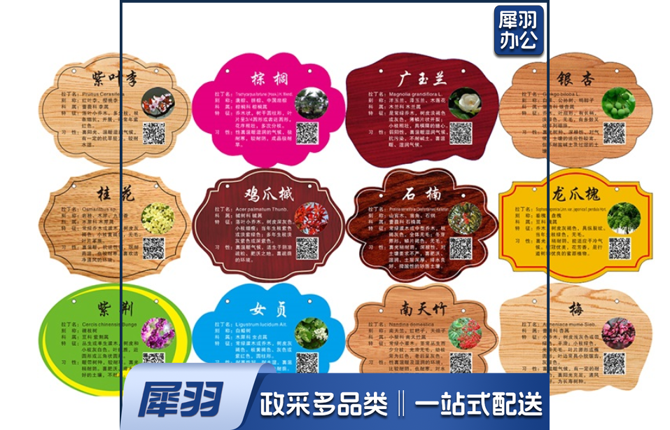 树牌 树木标示牌 指示牌 树木牌装饰挂牌植物标识牌悬挂广告牌