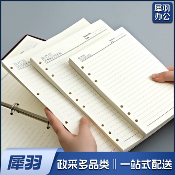 活页替芯笔记本子适用9孔B5活页纸横线加厚替换内芯 B5-横线内芯