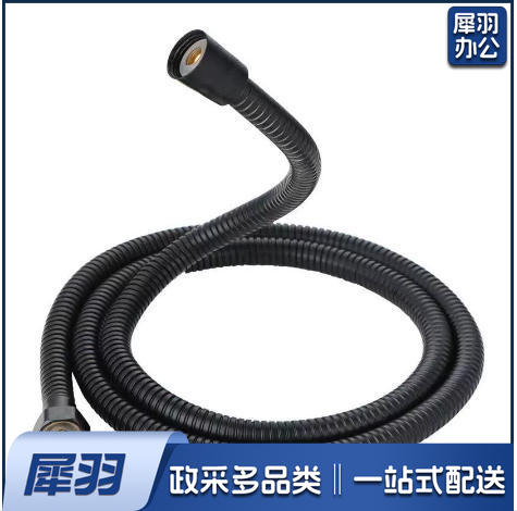 花洒喷头 淋浴喷头 淋浴配件 花洒配件 五档多功能大出水喷雾增压淋浴手持式花洒喷头磨砂黑色莲蓬头套装（1.4米黑管全塑）